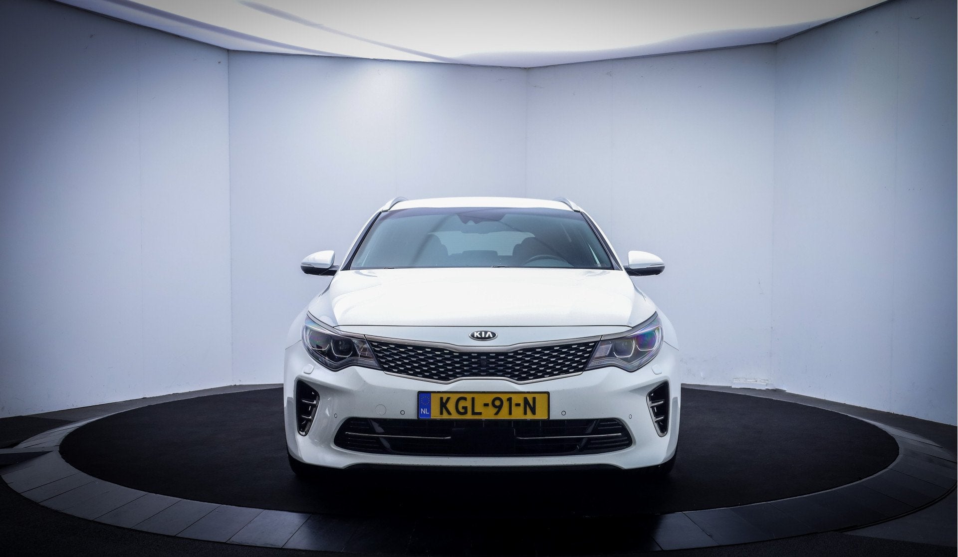 Kia Optima Sportswagon 2.0T-GDi 245Pk GT EXCLUSIVE LEDER | Z, Auto's, Kia, 1998 cc, Zwart, 4 cilinders, Wit