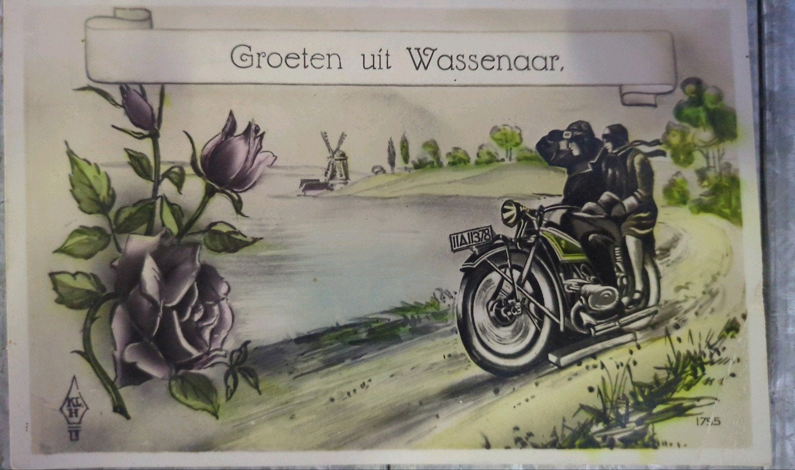 Oude briefkaart met vooroorlogse BMW R11/R12, Ophalen of Verzenden, Gebruikt, Motoren