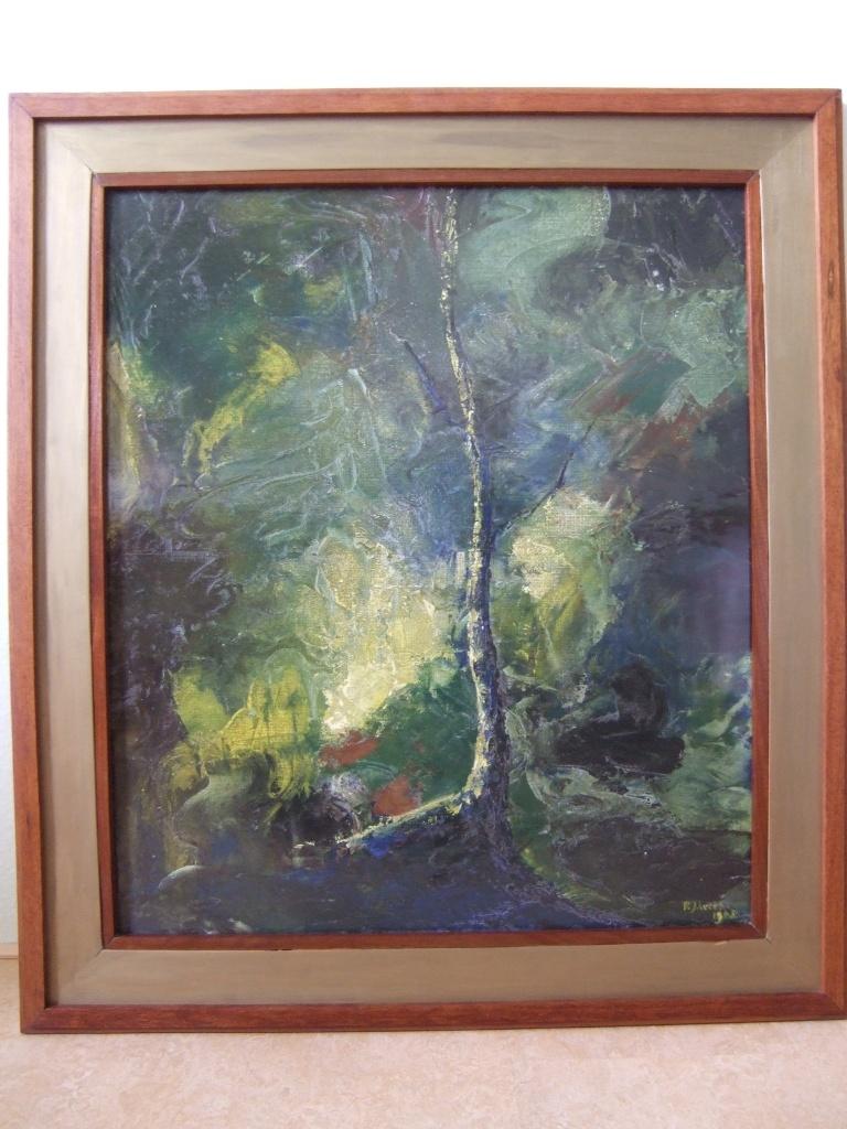schilderij van kunstschilder P.J. Lucas, gedateerd 1965., Antiek en Kunst, Ophalen