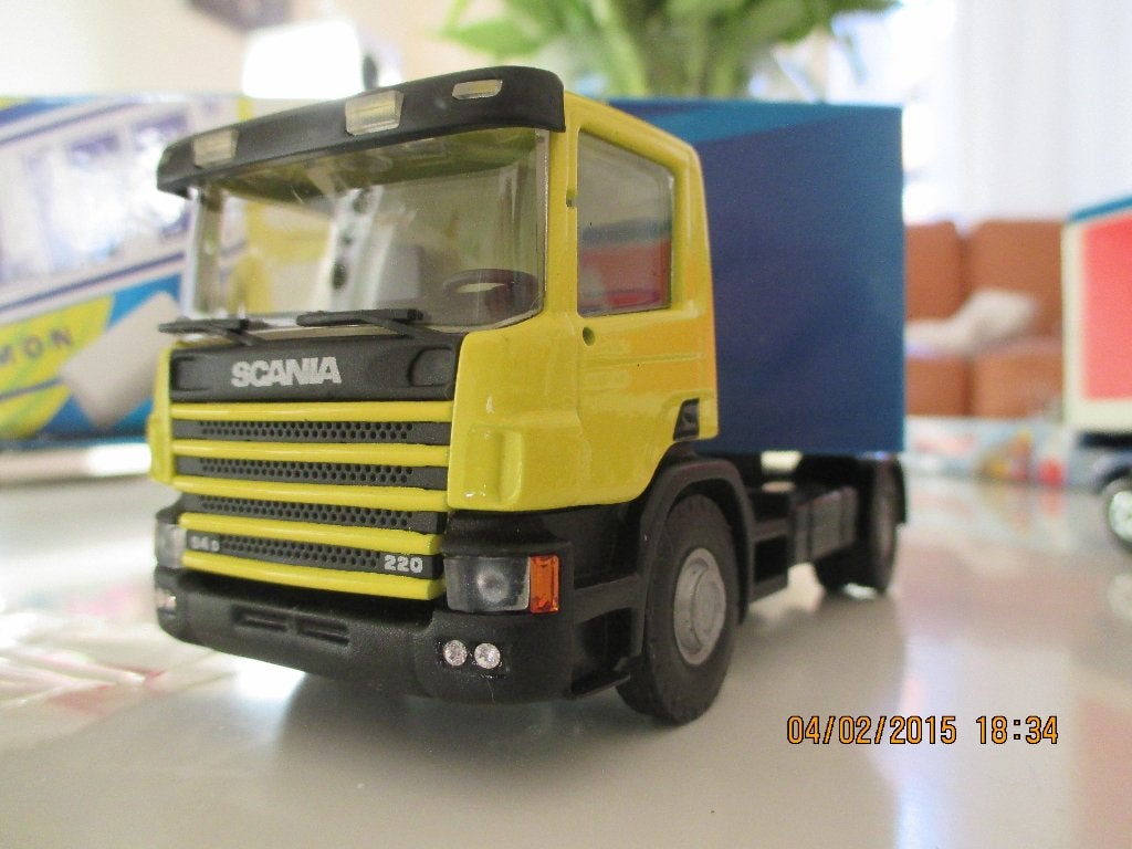 Lion Toys (Lion Car) Scania 94D Sportlife, Ophalen of Verzenden, Zo goed als nieuw, Bus of Vrachtwagen, Lion Toys