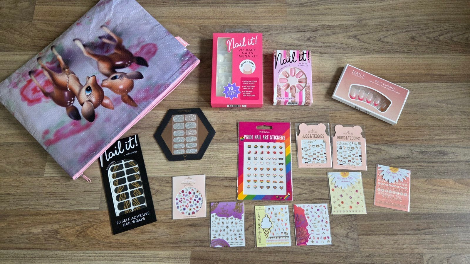 Pakket nagelverzorging / design Pink Gellac, Essence NIEUW, Ophalen of Verzenden, Nieuw, Handen en Nagels