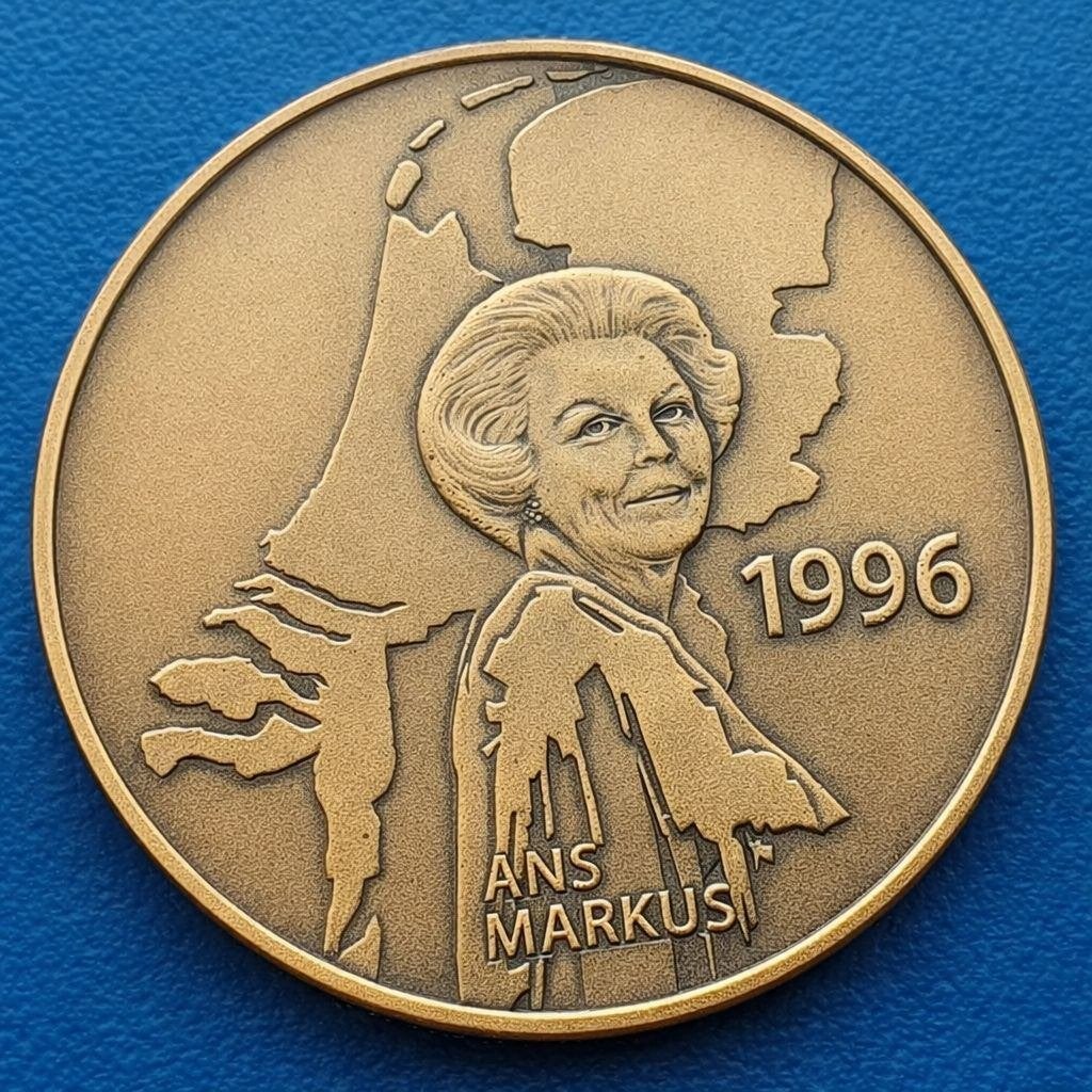 Penning Koningin Beatrix - Beatrix in de Kunst, Ans Markus, Verzenden, Brons, Nederland