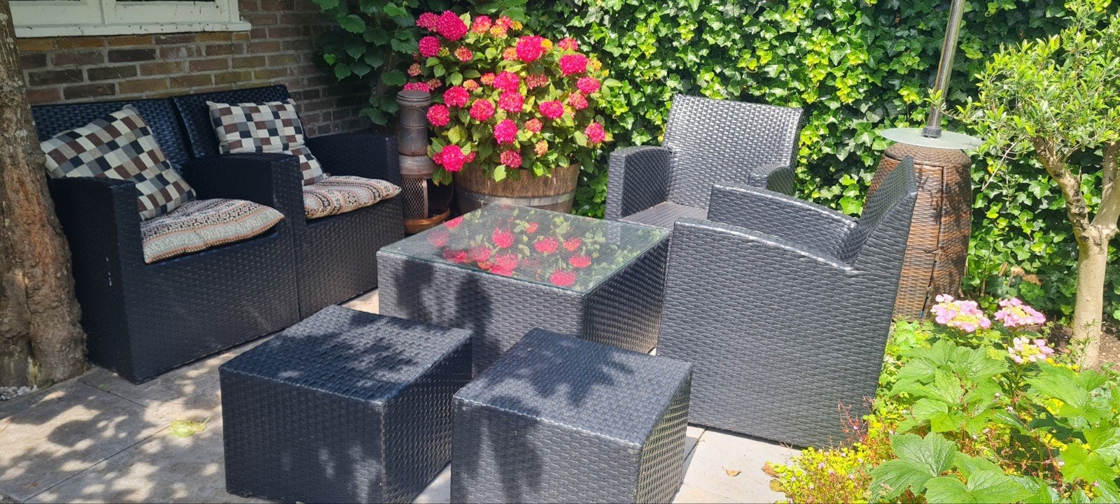 Lounge tuinset., Ophalen, Zo goed als nieuw, Wicker