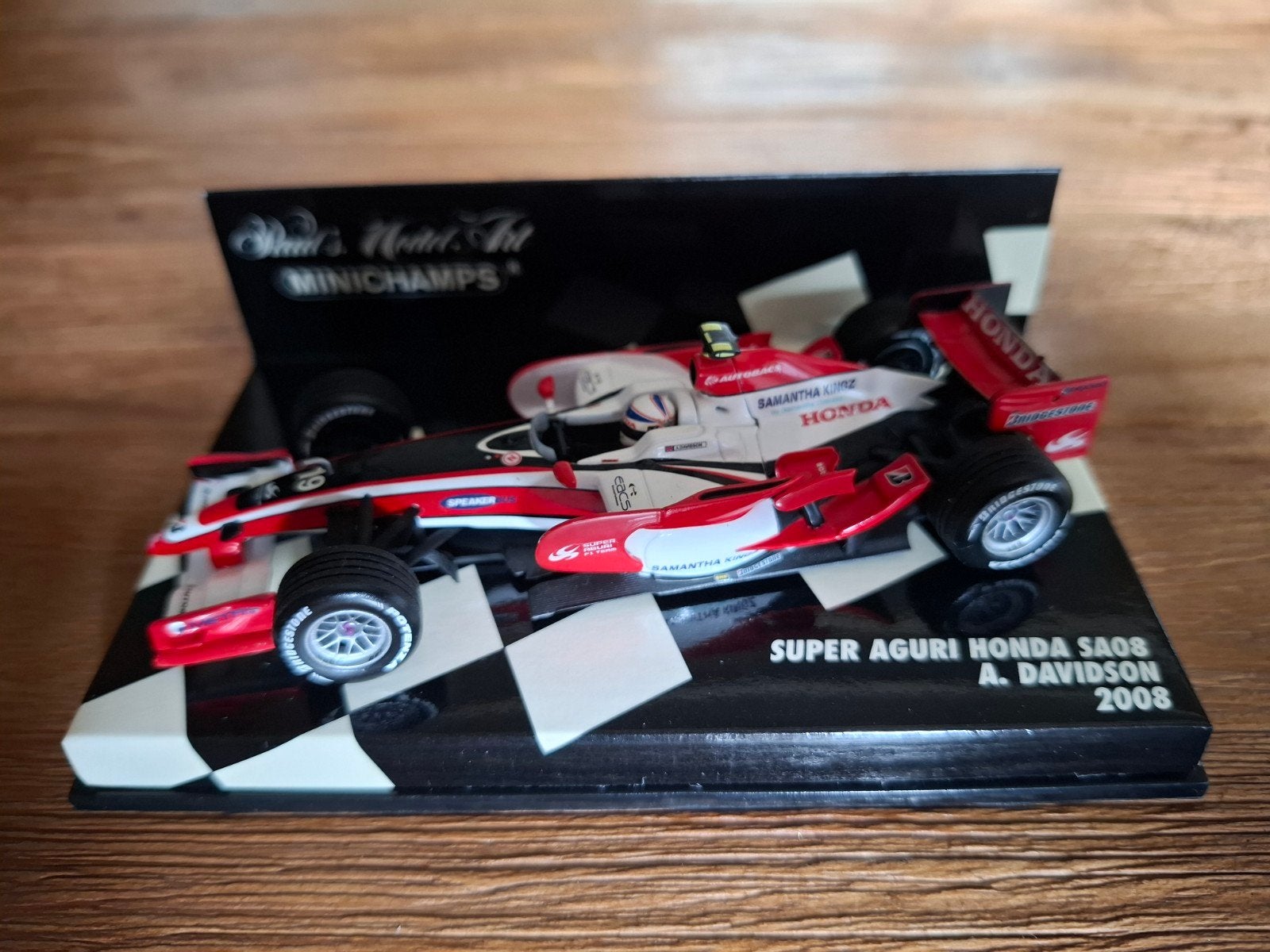 Minichamps Super Aguri Honda SA08 A. Davidson 2008 F1, Hobby en Vrije tijd, Modelauto's | 1:43, Ophalen of Verzenden, Zo goed als nieuw