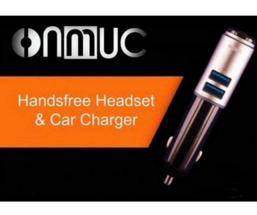 9X onmuc Bluetooth headset & autolader USB lader auto Bellen, Telecommunicatie, Carkits, Opbouw, Nieuw, Ophalen of Verzenden, H