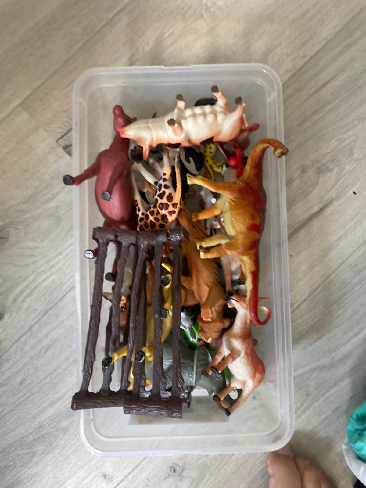Dierenfiguren speelgoed set met hekjes, Ophalen, Gebruikt, Jongen of Meisje