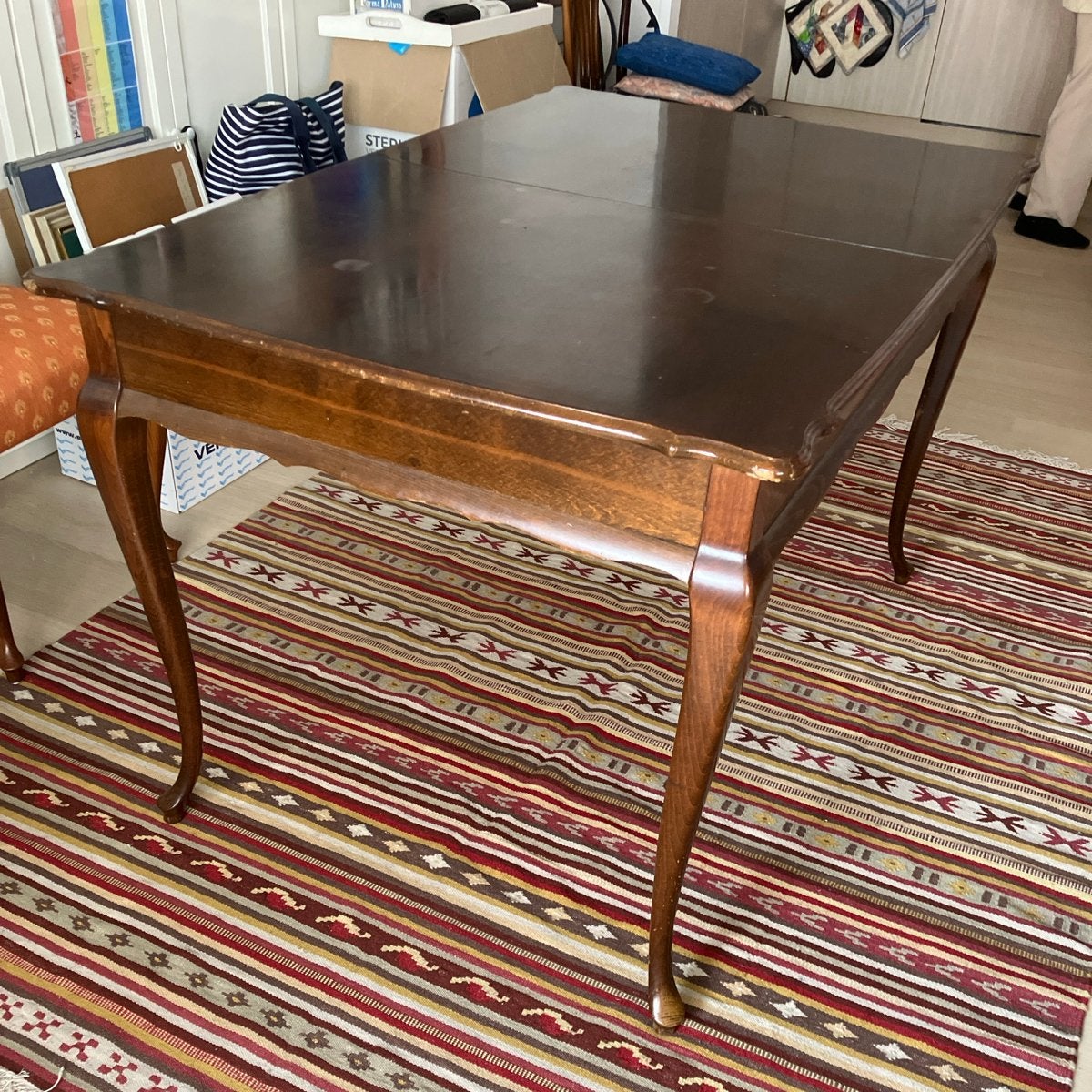 Antieke uitschuifbare eettafel - 84x130/160 cm, Antiek en Kunst, Ophalen