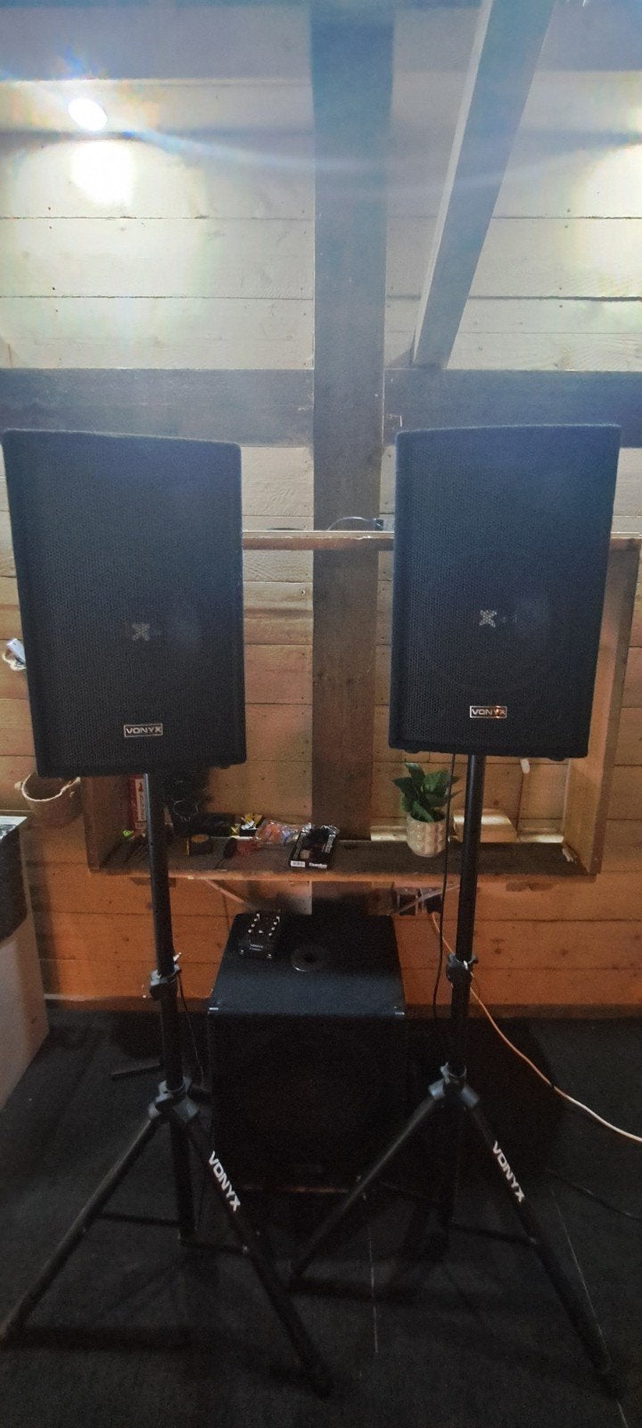 Complete Vonyx Geluidsinstallatie met 15 inch Subwoofer, Ophalen, Overige merken