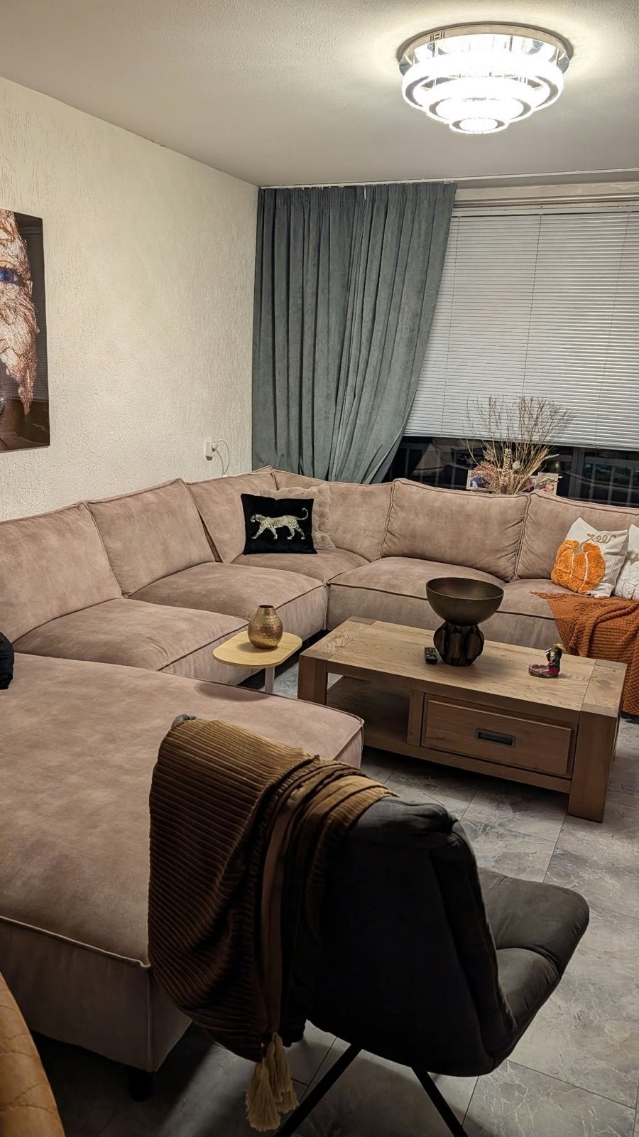 Ruime Hoekbank - Comfortabel en Modern Design, Hoekbank, 300 cm of meer, Ophalen of Verzenden, Zo goed als nieuw
