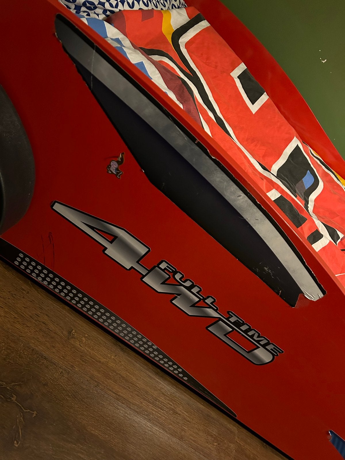 Race autobed BLX Rood met LED verlichting, Ophalen, Gebruikt, 100 cm of meer, Matras