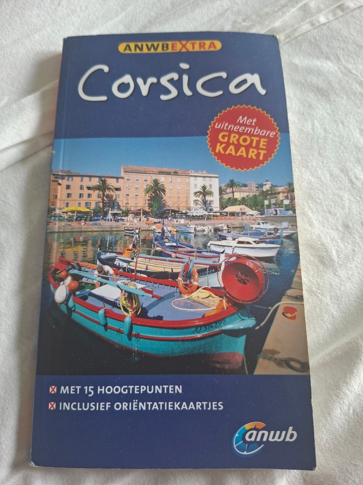ANWB Extra Corsica Reisgids met uitneembare kaart, Europa, Ophalen of Verzenden, Zo goed als nieuw, Reisgids of -boek
