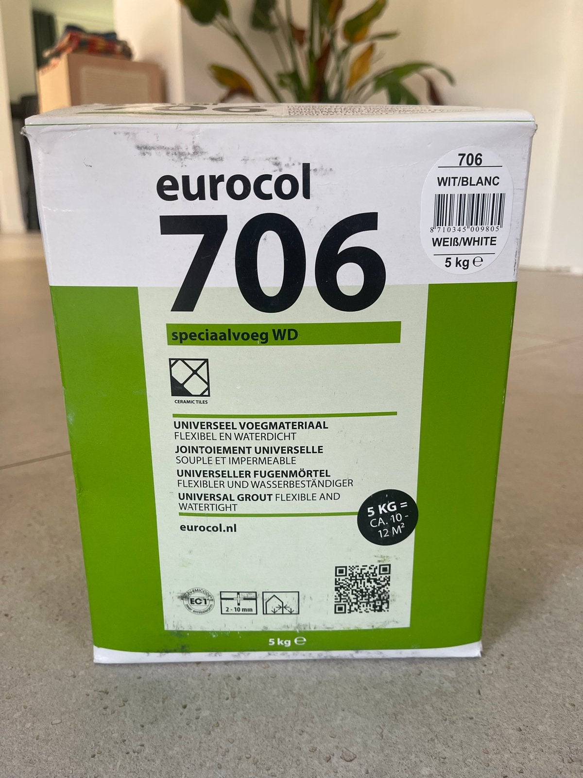 Eurocol 706 Speciaalvoeg WD Wit - 2.5 kg, Doe-het-zelf en Verbouw, Tegels, Overige materialen, Gebruikt, Overige typen, Ophalen of Verzenden