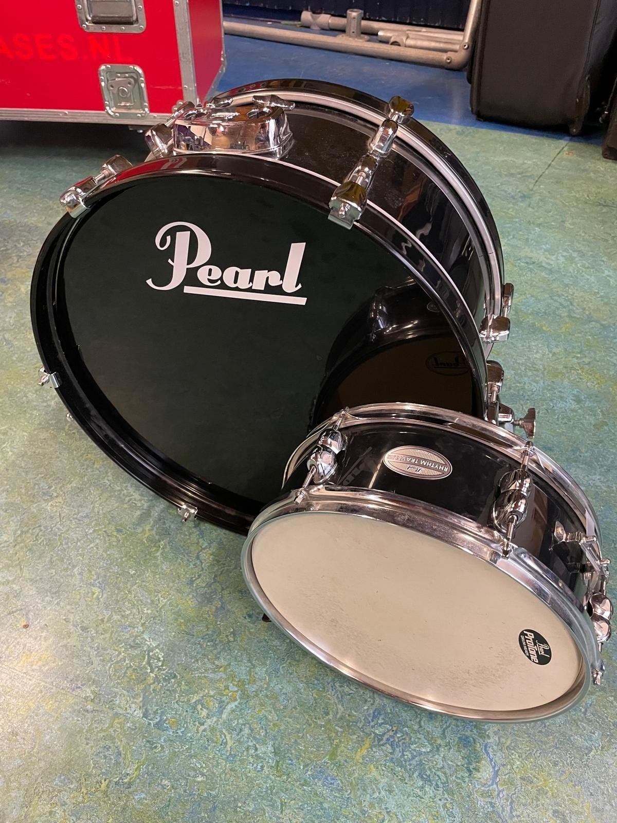 Pearl Rhythm Traveler bassdrum en snaredrum, Ophalen, Gebruikt, Pearl