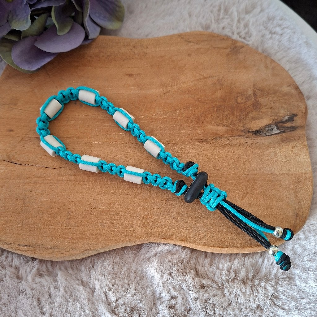 Natuurlijke anti-tekenband neon turquoise 23cm, Overige merken, Nieuw, Ophalen of Verzenden, By DaisS