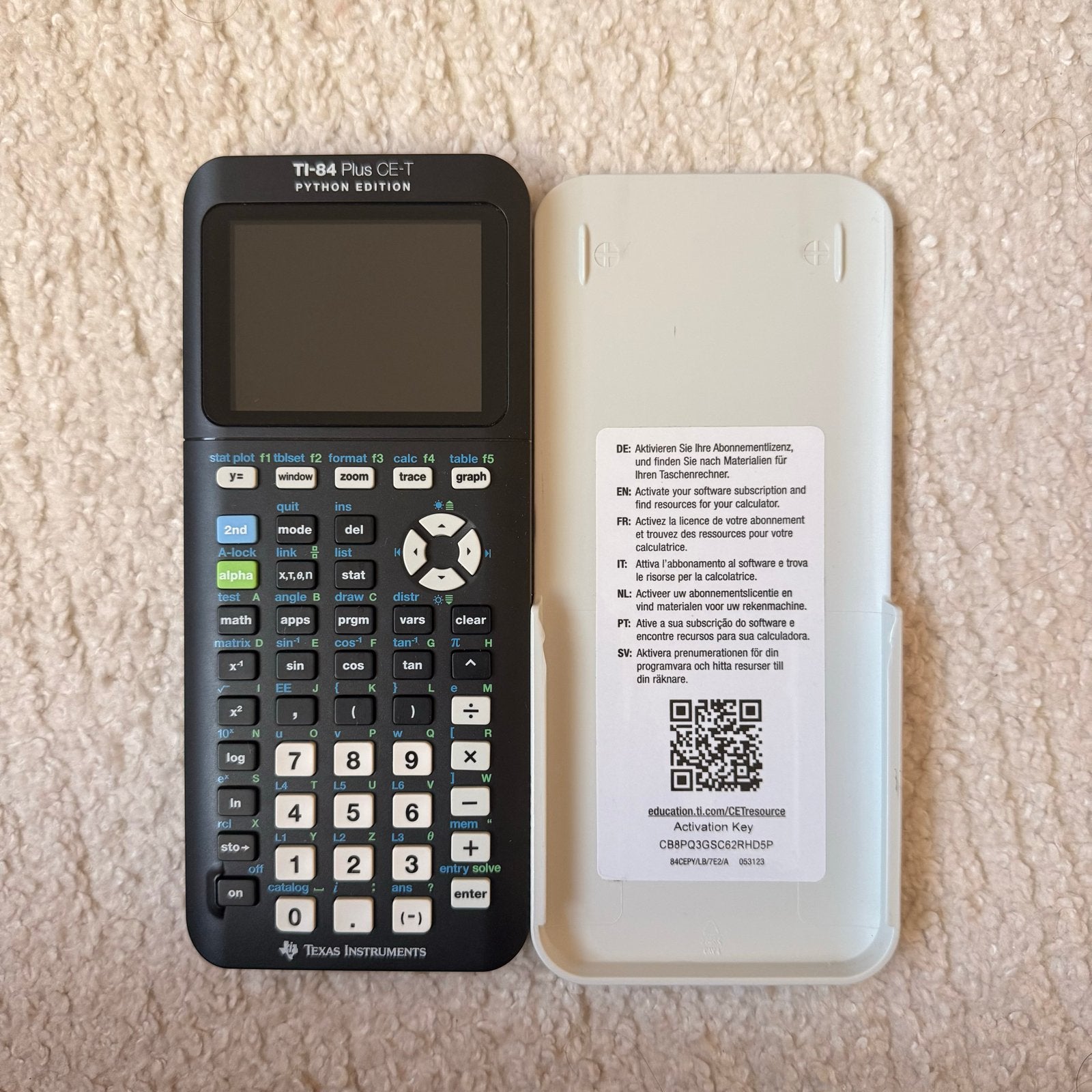 Texas Instruments 84 Plus CE-T Python Edition, Ophalen of Verzenden, Grafische rekenmachine, Zo goed als nieuw