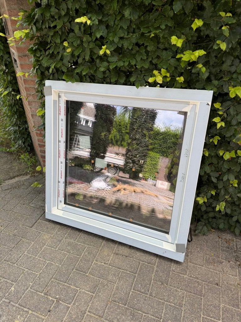 kunstof draaikiepraam incl. vaste hor, Kunststof, Raamkozijn, Nieuw, Inclusief glas