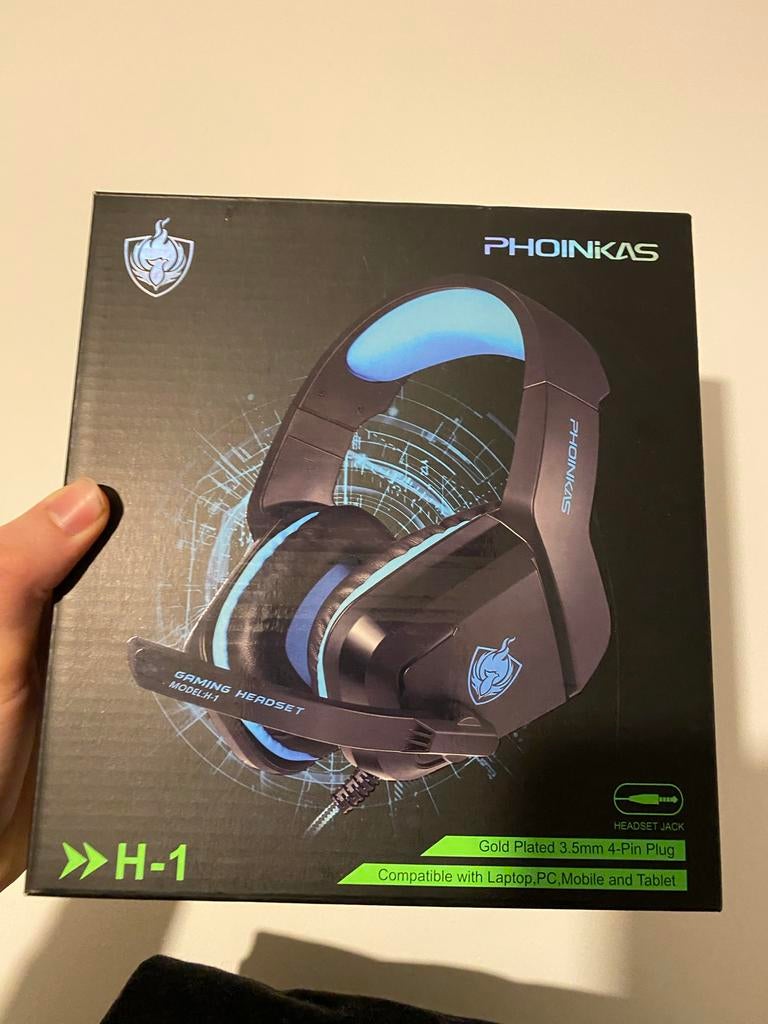 Nieuwe PHOINIKAS H-1 Gaming Headset, Ophalen of Verzenden, Nieuw, Over oor (circumaural), Overige merken
