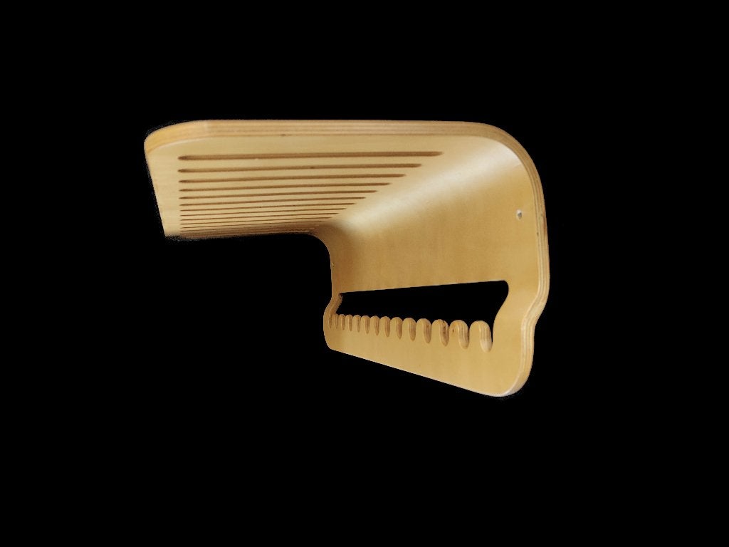 Prachtige vintage berken gebogen plywood design kapstok, Wandkapstok, Gebruikt, Ophalen of Verzenden, Minder dan 100 cm