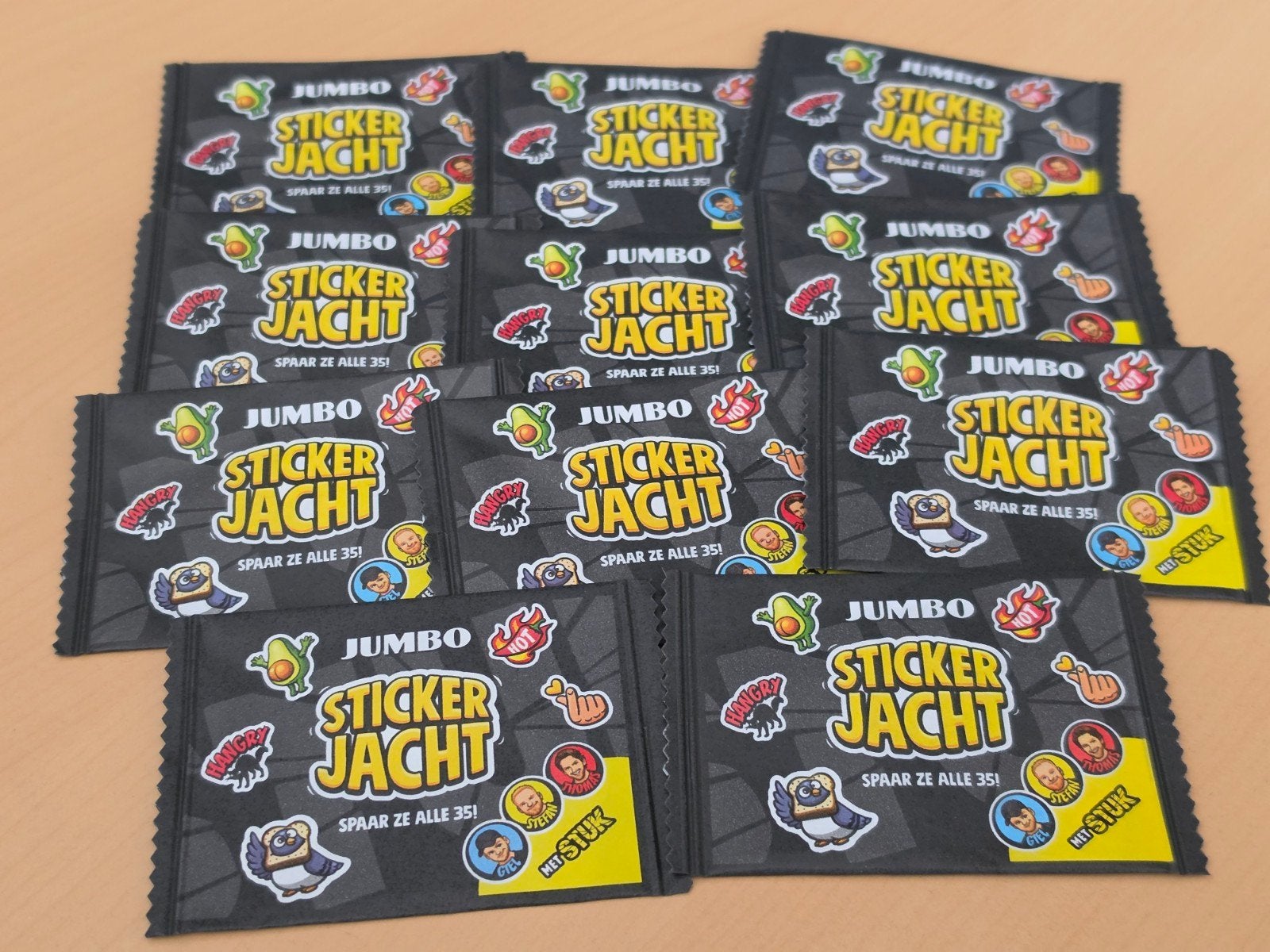 11x Jumbo Sticker stuk tv  Jacht zakjes - Ongeopend, Verzamelen, Ophalen of Verzenden, Nieuw, Winkel of Supermarkt