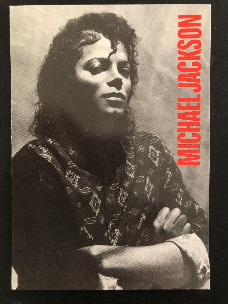Michael Jackson Ansichtkaart - Top Ten Card 1988, Verzamelen, Ophalen of Verzenden, Zo goed als nieuw, Foto of Kaart