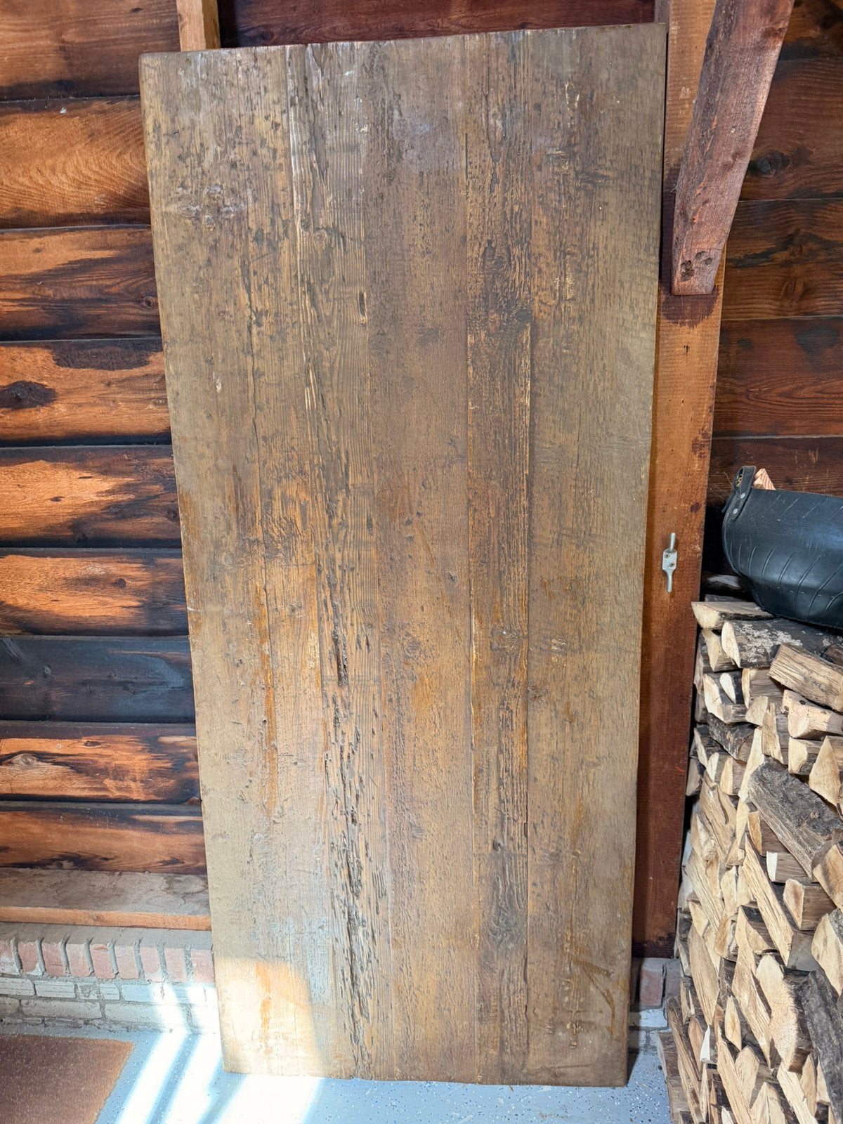 Antiek eettafel blad, Gebruikt, 100 tot 150 cm, 200 cm of meer, Tafelblad