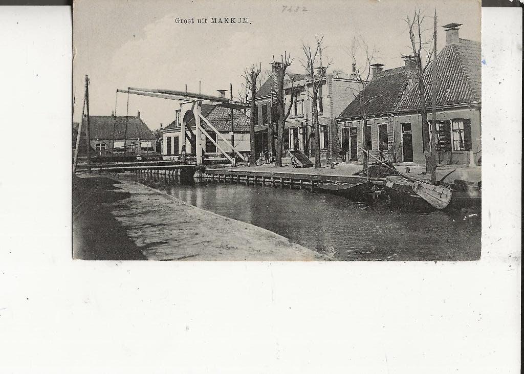 Makkum Ophaalbrug bij de Vaart, Ophalen of Verzenden, Voor 1920, Ongelopen, Zuid-Holland