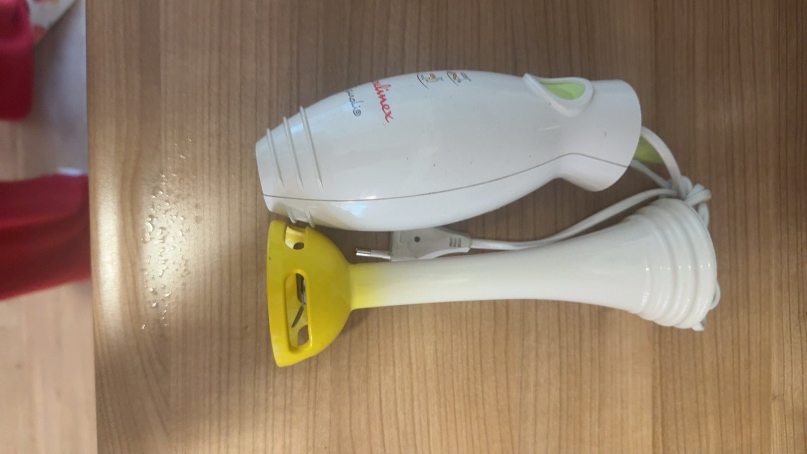 Moulinex Staafmixer - Wit/Geel, Minder dan 1 liter, Ophalen of Verzenden, Gebruikt, 1 snelheid
