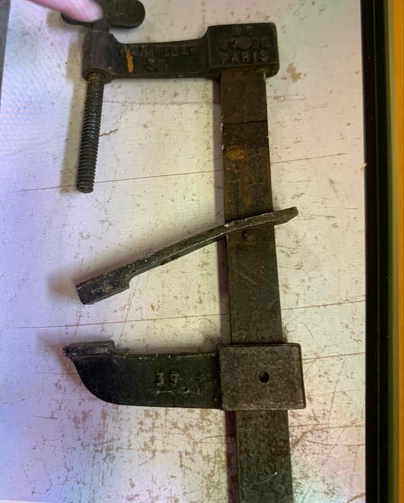 Unieke Antieke Lijmtang uit Parijs - 115 cm Staal, Antiek en Kunst, Ophalen of Verzenden