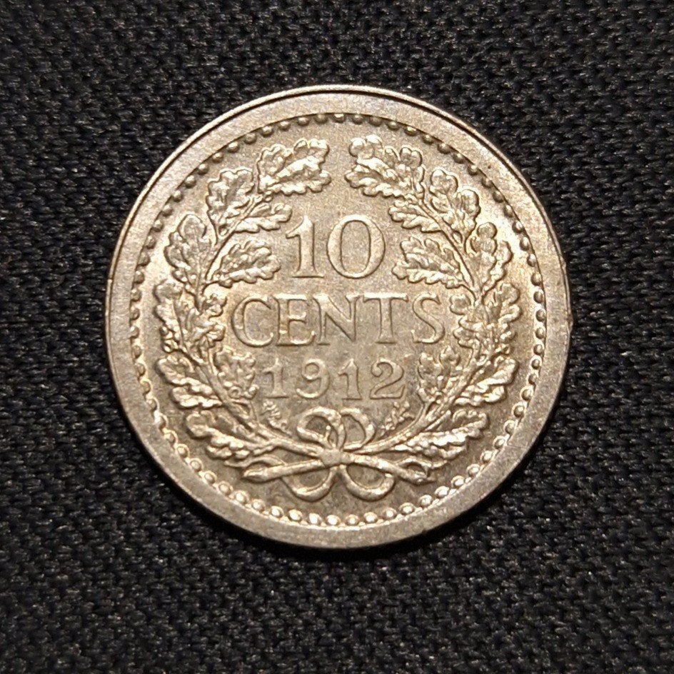 10 cent 1912, Verzenden, Zilver, 10 cent, Koningin Wilhelmina