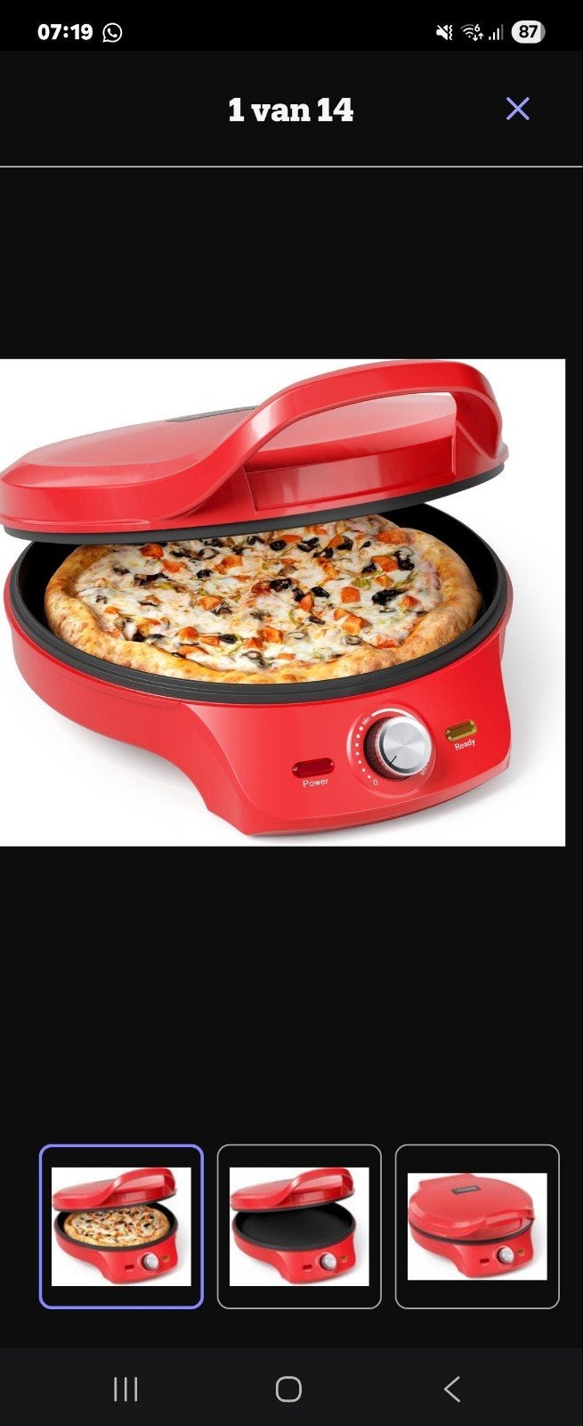 Compacte Pizzamaker - Perfect voor knapperige pizza's, Witgoed en Apparatuur, Ovens, Nieuw, Vrijstaand, Pizzaoven, Overige merken