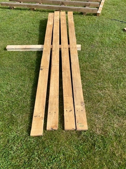 4 Vuren balken/hergebruik 250*11*3.5/spijkervrij, Ophalen, Gebruikt, 250 cm of meer, Balken