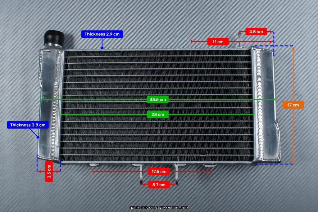 Radiateur Koeler AVDB voor HONDA NTV DEAUVILLE 650 1998 2005, Verzenden, Nieuw