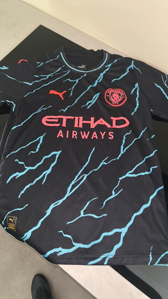 Manchester City Puma uitshirt 2021/2022, Zwart, Ophalen of Verzenden, Zo goed als nieuw, Voetbal