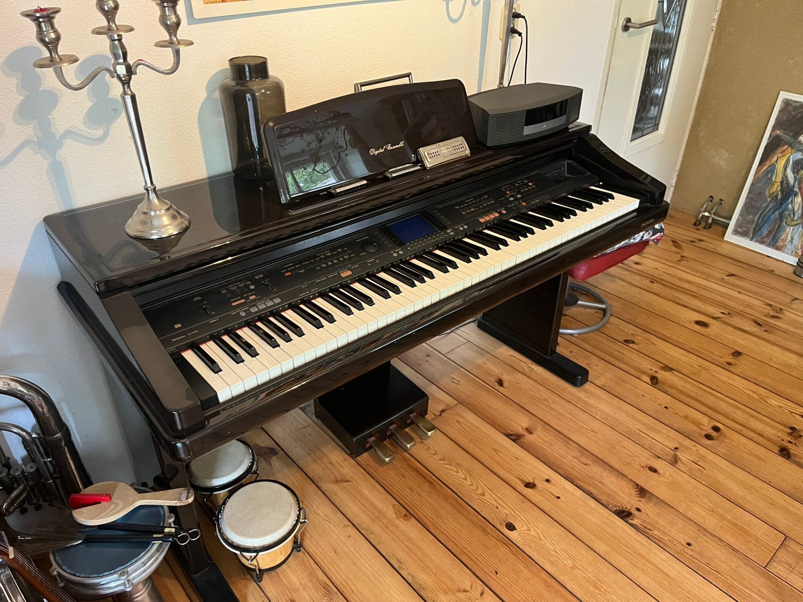 Piano, Muziek en Instrumenten, Ophalen of Verzenden, Zo goed als nieuw, Zwart