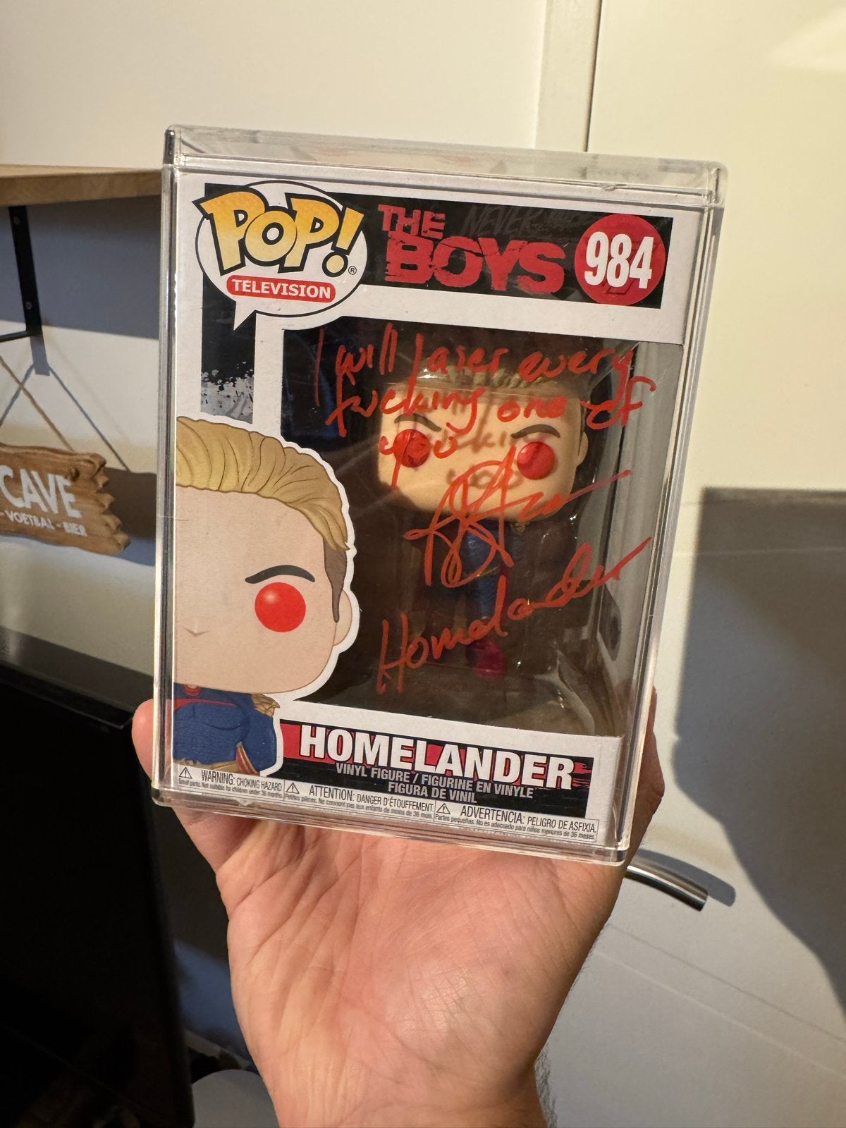 Funko Pop! The Boys Homelander #984 Gesigneerd, Ophalen of Verzenden, Zo goed als nieuw