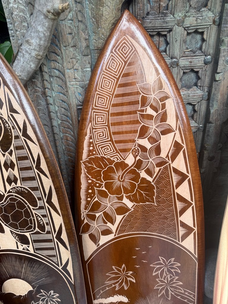 Foto 4 van Surfplank handwerk wanddecoratie Bali Boho mancave Indonesie
