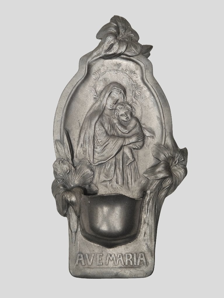 Jugendstil Wijwatervat - Engelbert Kayser, Verzamelen, Religie, Ophalen of Verzenden, Zo goed als nieuw, Overige typen, Christendom | Katholiek