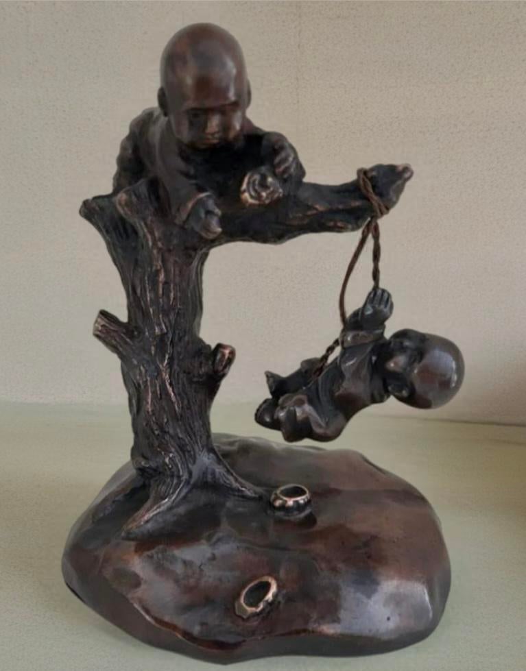 Oude Japanse bronzen Okimono “Showa periode”  Japan fine Art, Ophalen of Verzenden