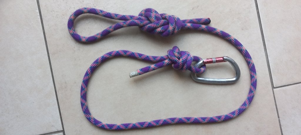 Hondenriem 1,3 m van oud klimtouw 11mm, Dieren en Toebehoren, Hondenriemen, Ophalen of Verzenden, Gebruikt, Hondenriem