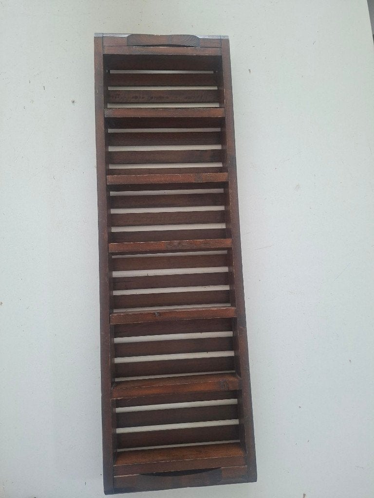 houten wandrek kruidenrek steenmal industrieel vintage, Ophalen of Verzenden, Gebruikt
