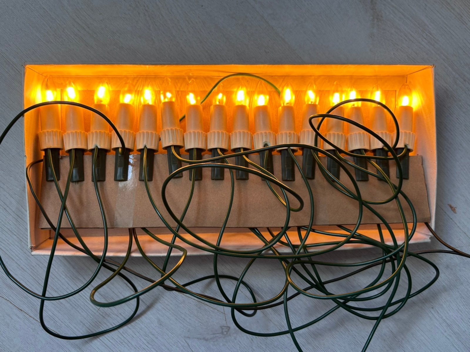 Vintage kerstboomverlichting, Ophalen of Verzenden, Gebruikt