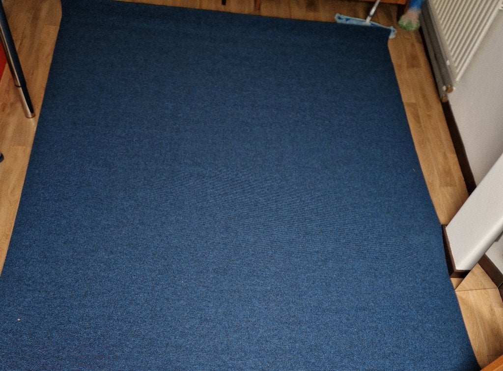 Vloerbedekking Tretford type Interland, Ophalen, Blauw, Nieuw, Minder dan 5 m²