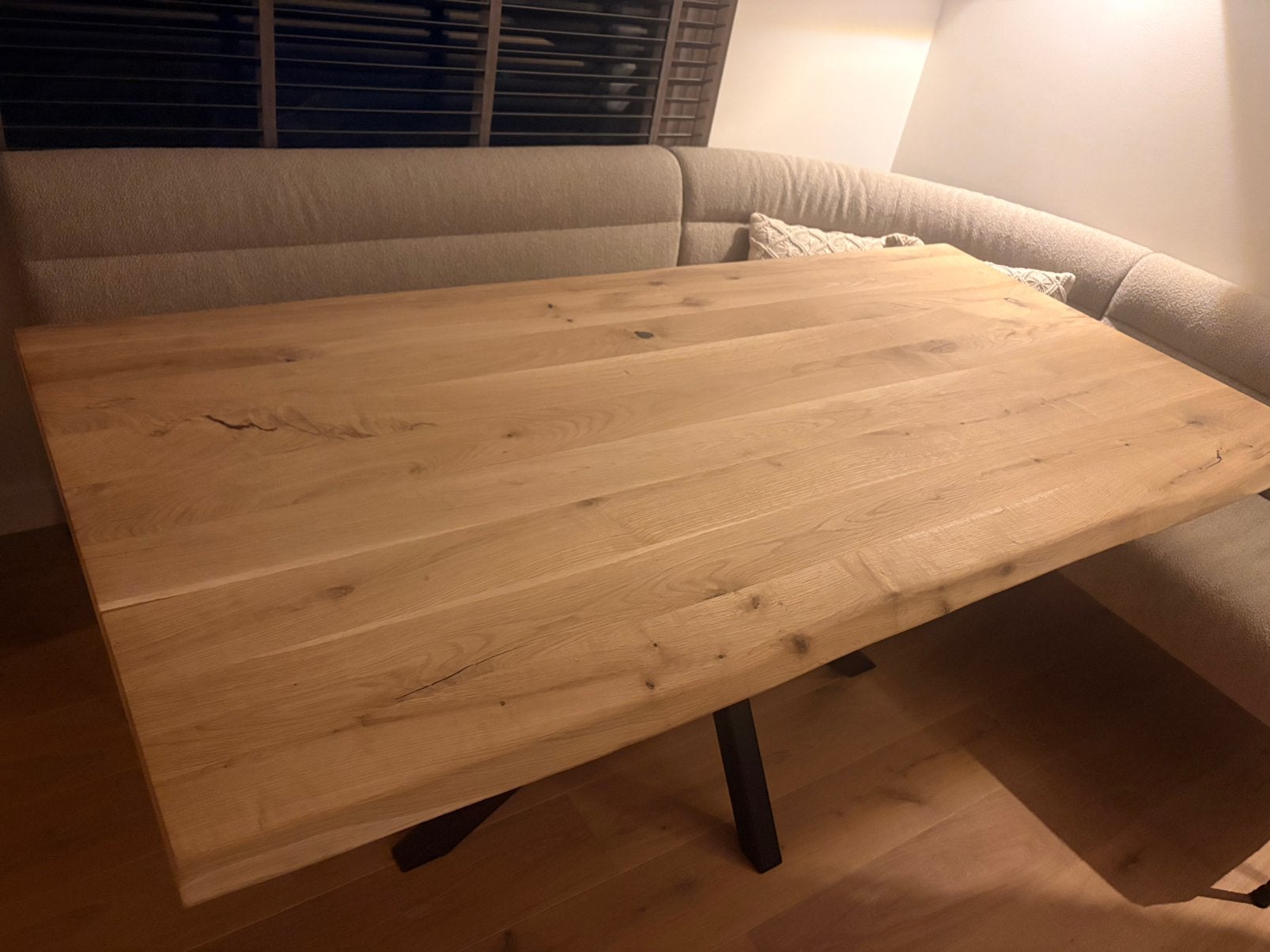 Eiken tafelblad met boomrand ALS NIEUW!, Huis en Inrichting, Tafels | Eettafels, Ophalen, Eikenhout, Nieuw, 50 tot 100 cm