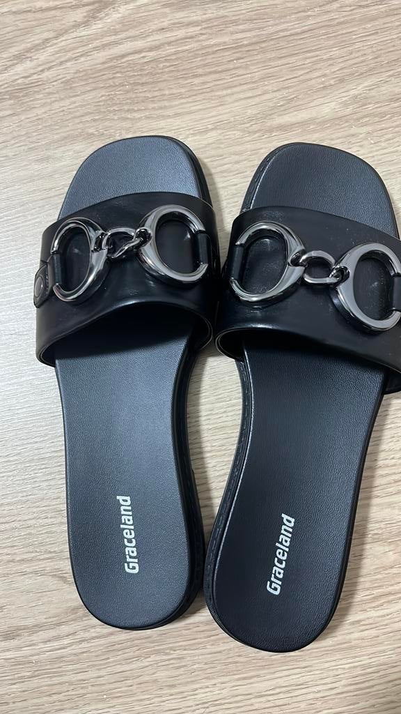 Pantoffelen / Slippers, Zwart, Nieuw, Ophalen of Verzenden, Pantoffels of Sloffen
