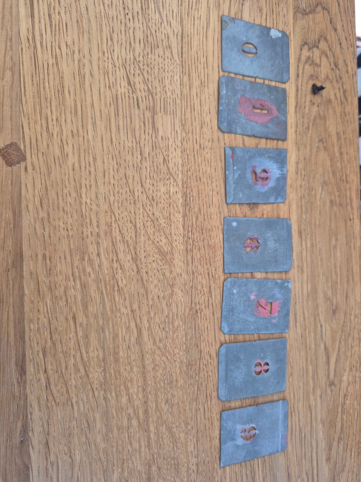Kleine schilderletters sjablonen (cijfers 0-9), Hobby en Vrije tijd, Knutselen, Ophalen of Verzenden