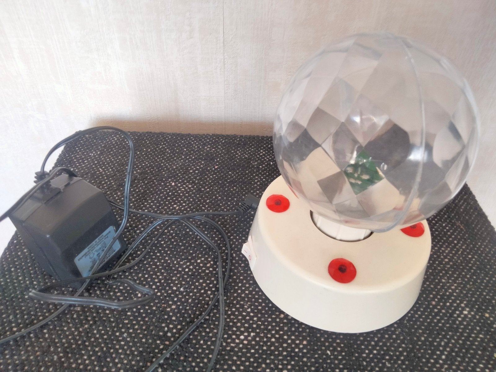 Discobal met LED-verlichting en adapter, Ophalen of Verzenden, Gebruikt