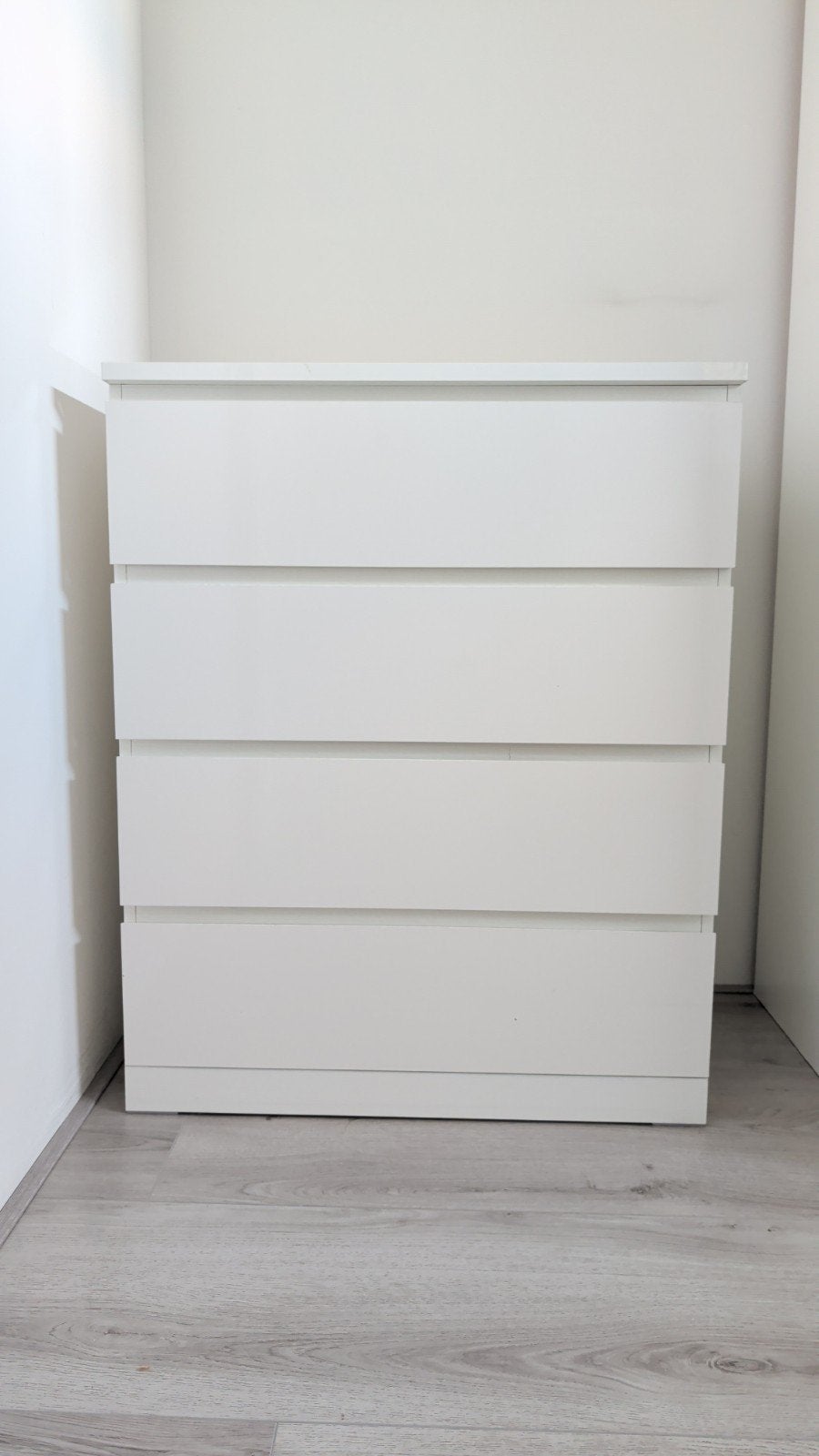 IKEA Storklinta Witte ladekast met 4 laden, Ophalen, Gebruikt, 100 tot 150 cm, 50 tot 100 cm