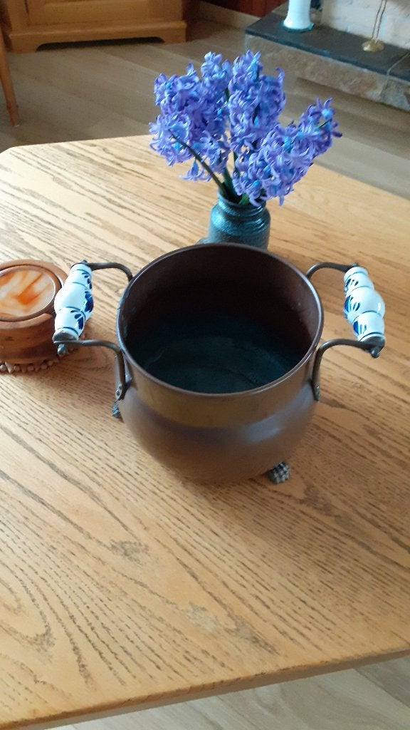 Koperen bloem pot, Ophalen, Koper