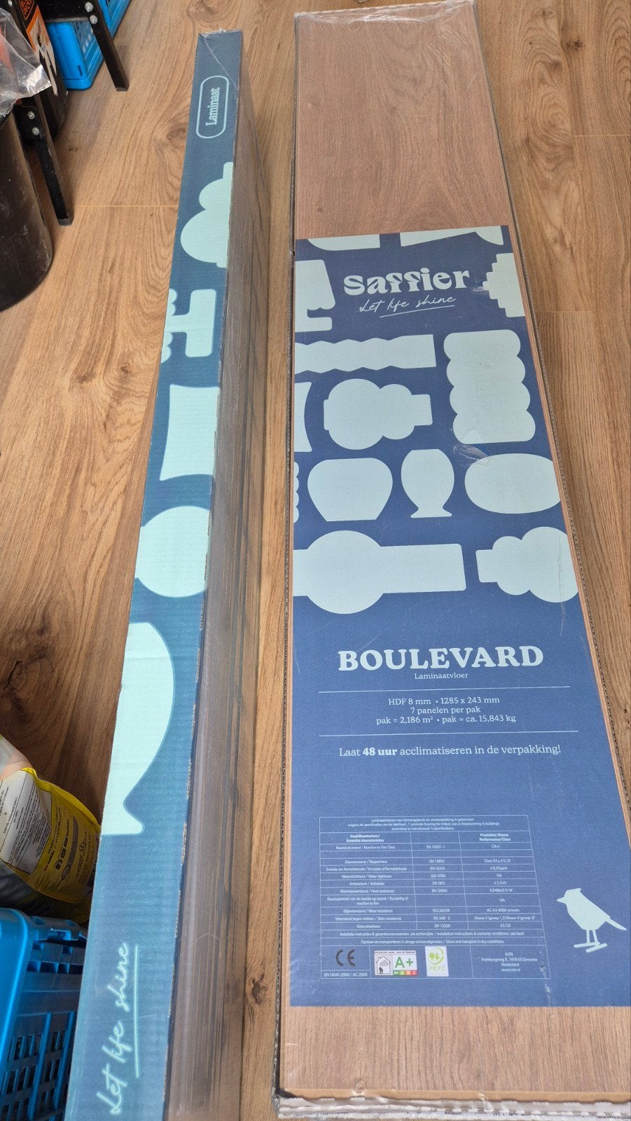 Saffier Boulevard Laminaat Eiken Lucia 4 pakken, Ophalen, 50 tot 150 cm, Nieuw, 10 m² of meer