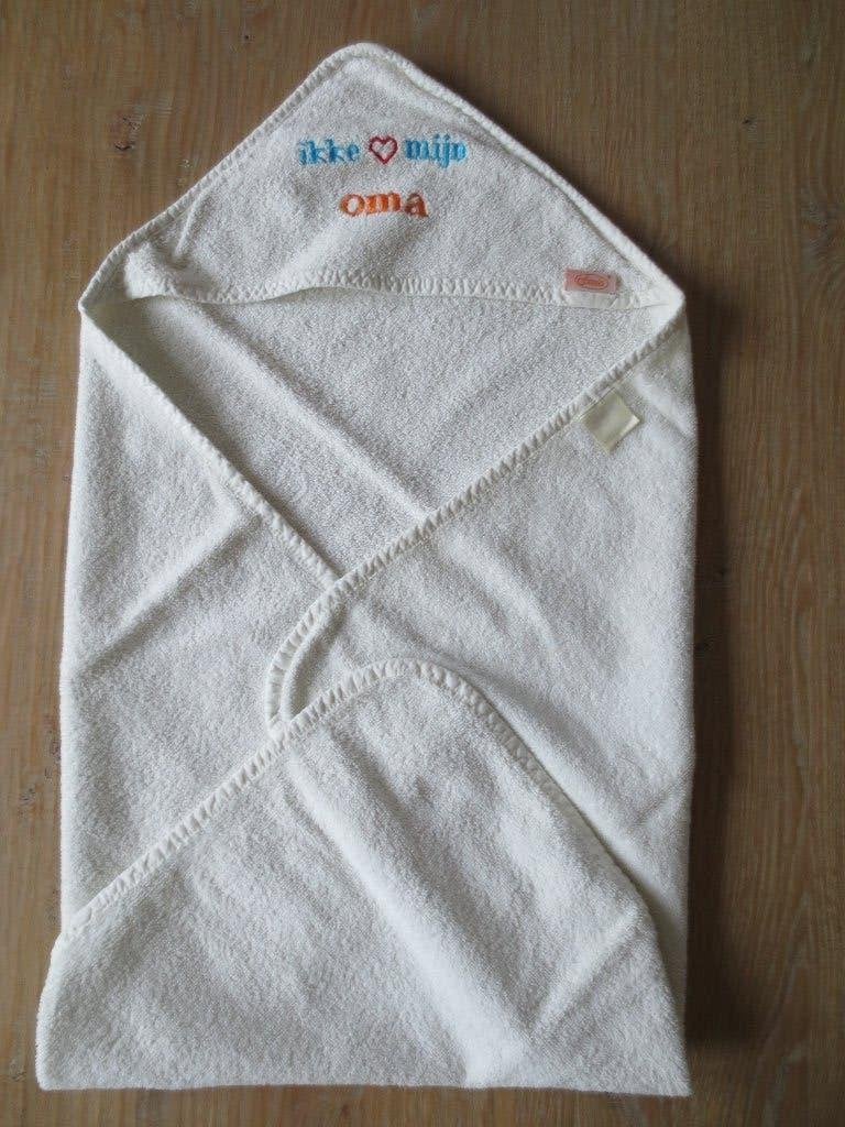 Babyartikelen: Omslagdoek met tekst: Ikke hou van mijn Oma., Ophalen of Verzenden, Zo goed als nieuw